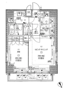 パレステュディオ四谷【13階】の間取り