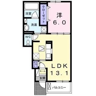 サンシャイン5【1階】の間取り