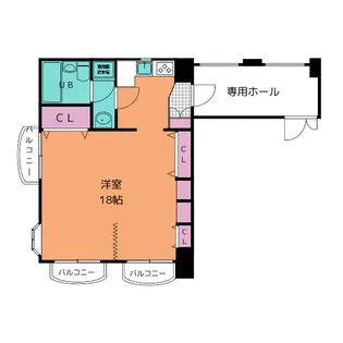 ソレアード六本木【10階】の間取り
