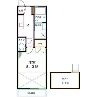 メイプルコート【2階】の間取り