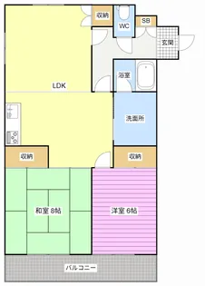 曳馬野マンション【6階】の間取り