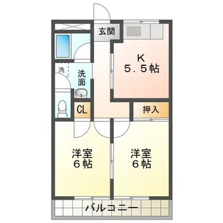 エバーランド伊藤【1階】の間取り