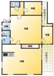 ローヤル若葉【6階】の間取り