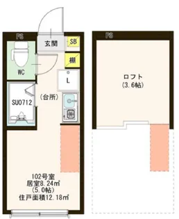 ハーモニーテラス高円寺北【1階】の間取り