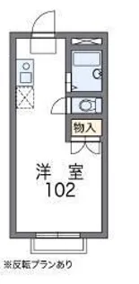 レオパレスシャルマン北越谷【2階】の間取り