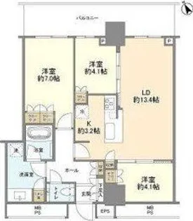 THETOWERJUJO【31階】の間取り