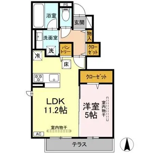 メゾン春陽【1階】の間取り