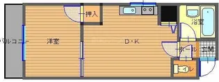 クオーレ鍛冶屋町【3階】の間取り