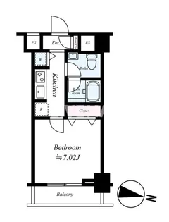 スカイコートパレス大島【9階】の間取り
