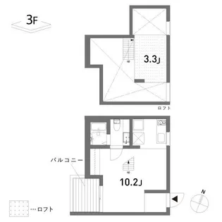 COLLAGE HOUSE【3階】の間取り