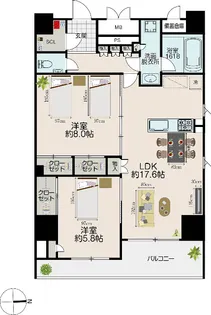 ブランヴェール【12階】の間取り