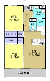 コンフォート菊池【3階】の間取り