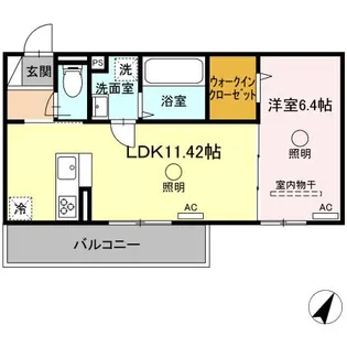 サン ベルナール【3階】の間取り
