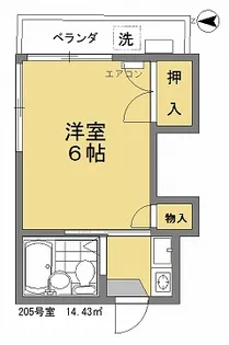ハウス豊栄【2階】の間取り