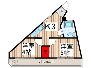 八幡サンハイツ【2階】の間取り