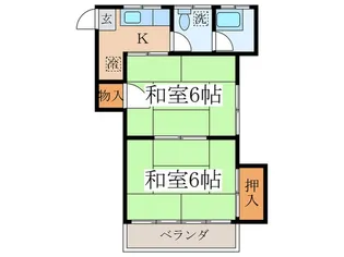 魚沢荘【2階】の間取り