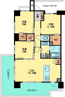 クオス金沢八景シーサイドハウス【7階】の間取り