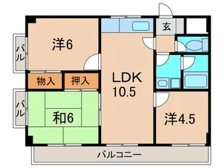 ドムール新伊丹【3階】の間取り