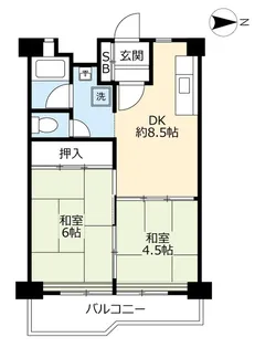 UR牛巻【3階】の間取り
