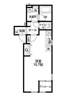 シュエットブラン新発田【1階】の間取り