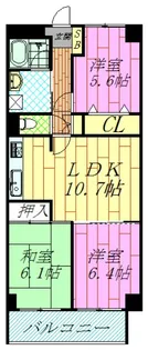 レジデンス雅鷺(ガロ)【4階】の間取り