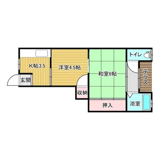 グランコートII番館【3階】の間取り