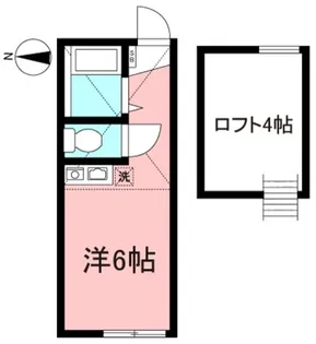 ユナイト三ツ沢公園イングリッドの杜【2階】の間取り