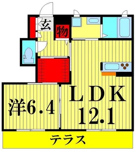 グランツhanba 2【1階】の間取り