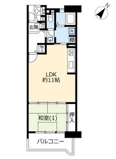 UR港北ニュータウンサントゥール中川【7階】の間取り
