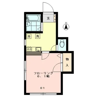 ハイム北城【1階】の間取り