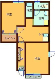 フォンテーヌC【1階】の間取り