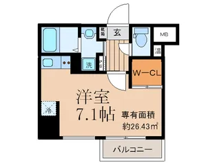 ドゥーエ江坂III【5階】の間取り