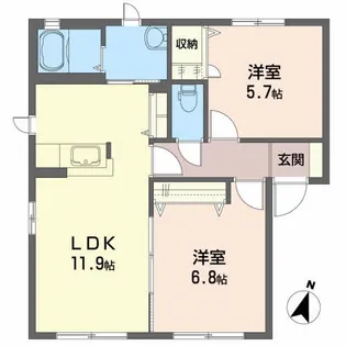 ディアス・ワンズ本町【2階】の間取り