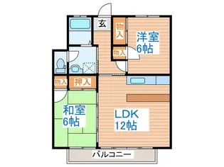 フローラルハイツIII【1階】の間取り