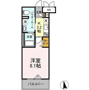 フォレスタ岡山医大南【4階】の間取り