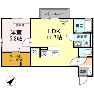 クレールコートII【2階】の間取り