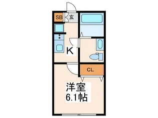 ラッキーダイム鴨居【1階】の間取り