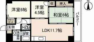 シャルマン財官II【7階】の間取り