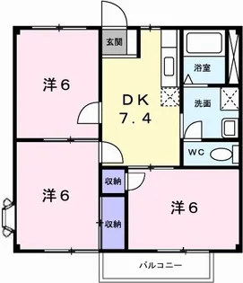 コーポラス富永【2階】の間取り