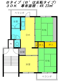 公社賃貸SMALIO 高倉台【2階】の間取り