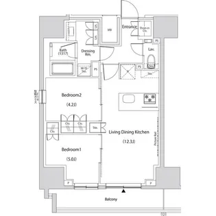 ザ・パークハビオ新中野【13階】の間取り