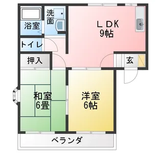 シモン滝の水A棟【1階】の間取り