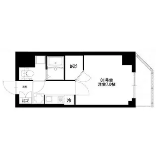 スタジオスクエア弘明寺【7階】の間取り