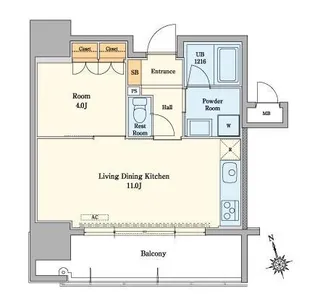 RJRプレシア吉塚駅前II【12階】の間取り