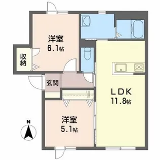 シャーメゾンミチコ【2階】の間取り