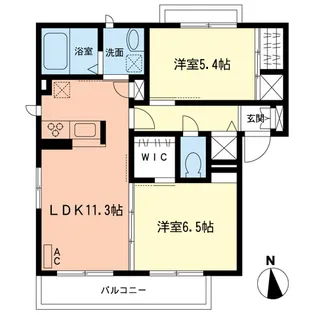 パルフェB【3階】の間取り