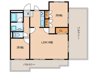 コスモ千川【4階】の間取り
