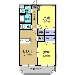 Y.M.ソレイユII【1階】の間取り
