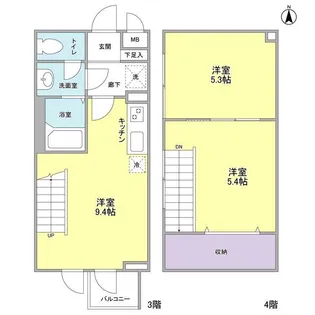 La fleche中野坂上の間取り
