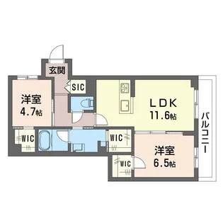フェリーチェSAMUKAWA【2階】の間取り